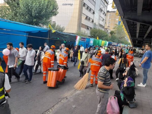 مسیر جشن غدیر پاکسازی و ۲۵ تن پسماند جمع آوری شد