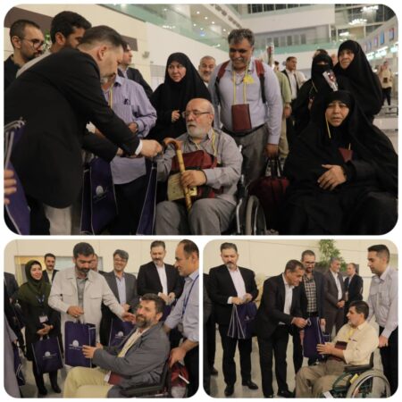 اعزام کاروان ویژه‌ی جانبازان به حج تمتع ۱۴۰۴ از ترمینال سلام