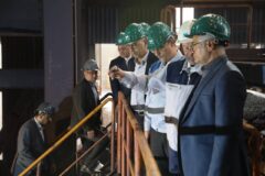 بازدید مدیر عامل فولاد سنگان و فرمانداران شهرستان‌های استان خراسان رضوی از کارخانجات کنسانتره و گندله سازی فولاد سنگان