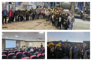 بازدید دانشجویان دانشگاه کردستان از معدن گلالی، سنگ‌شکن سورچه و کارخانه کنسانتره صبانور در اسدآباد