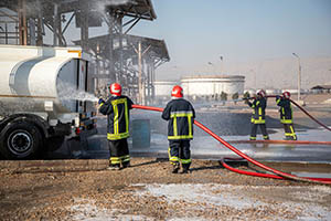 برگزاری موفق مانور تهاجم آفندی شرکت های نفتی غرب بندرعباس